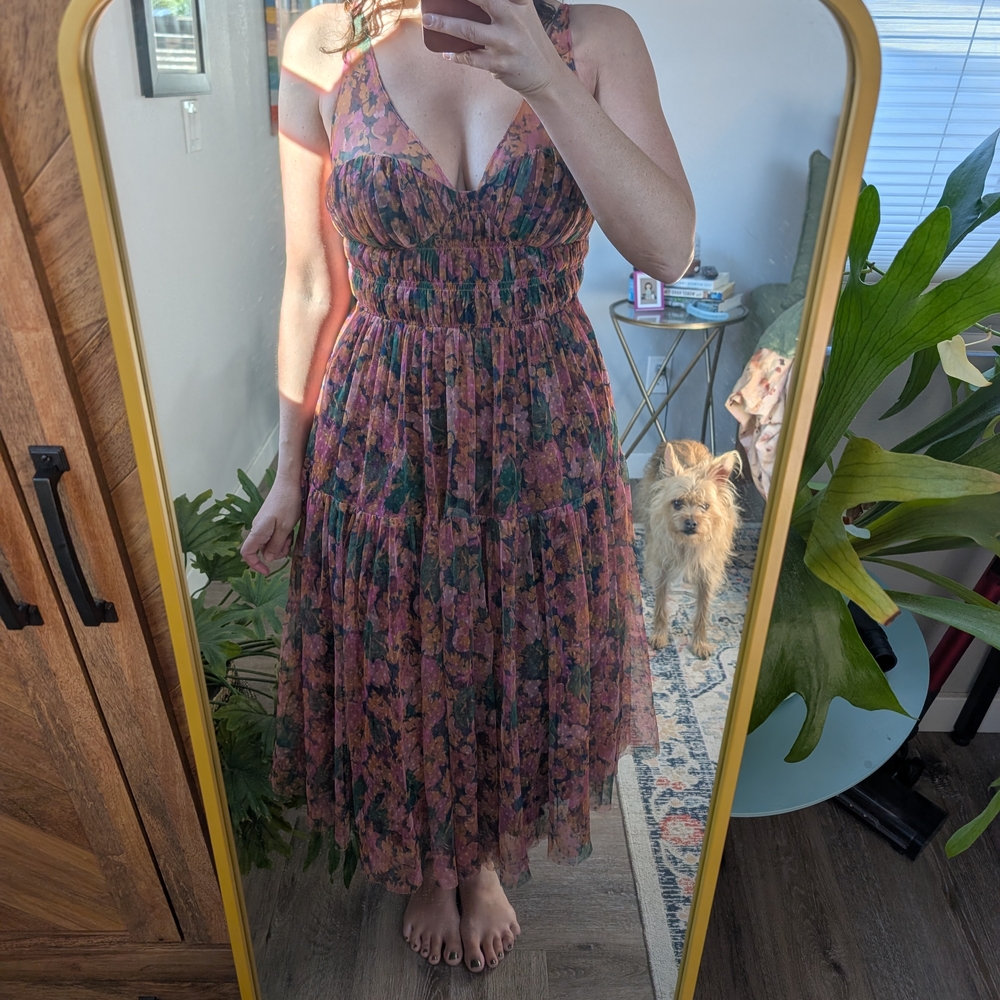 Maeve Multicolor Floral Midi Dress